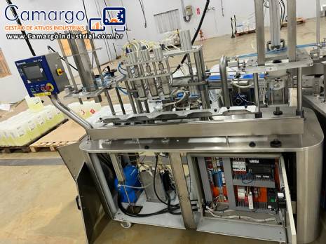 Envasadora automtica em inox de potes frascos aa sorvetes Bramak