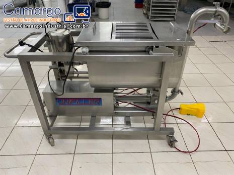 Dosadora dosador com misturador homogeneizador em inox Unifiller para lquidos cremosos com pedaos