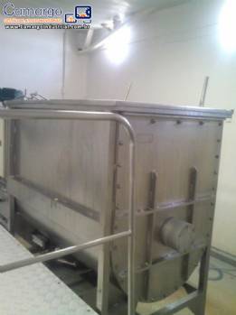 Misturador Ribbon Blender aço inox encamisado 400 L