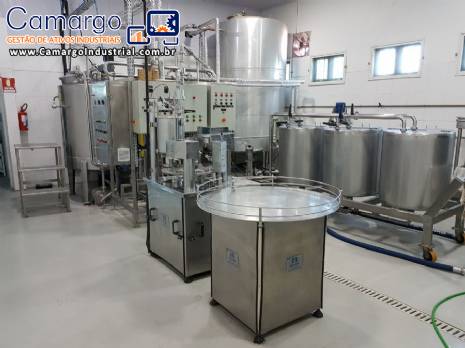 Linha completa de bebidas sem gás