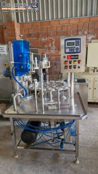 Seladora rotativa em inox com selo de alum�nio para potes, copos e frascos Delgo