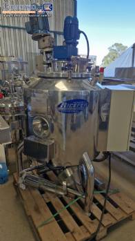 Tanque reator inox aquecimento cosm�ticos 100 L Ricefer