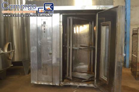 Forno rotativo a gás em aço inox Hypolito