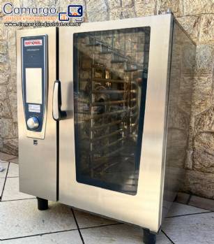 Forno combinado industrial em inox Rational 10 bandejas Forno combinado industrial em inox Rational 10 bandejas